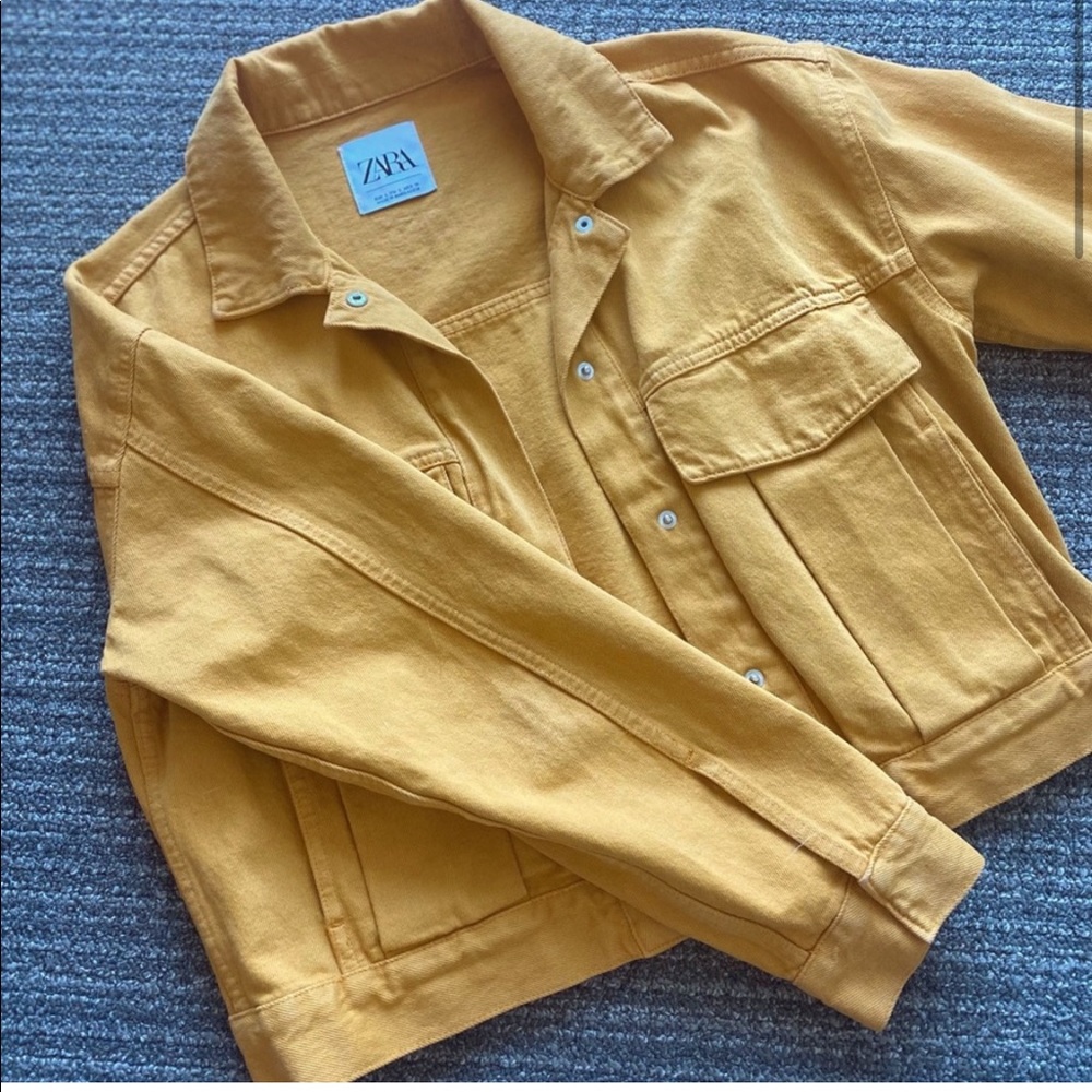 XS Zara jacket- cute yellow, very lightly worn